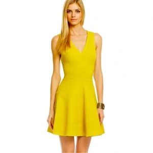 Robert Rodriguez Yellow Fit and Flare Dress